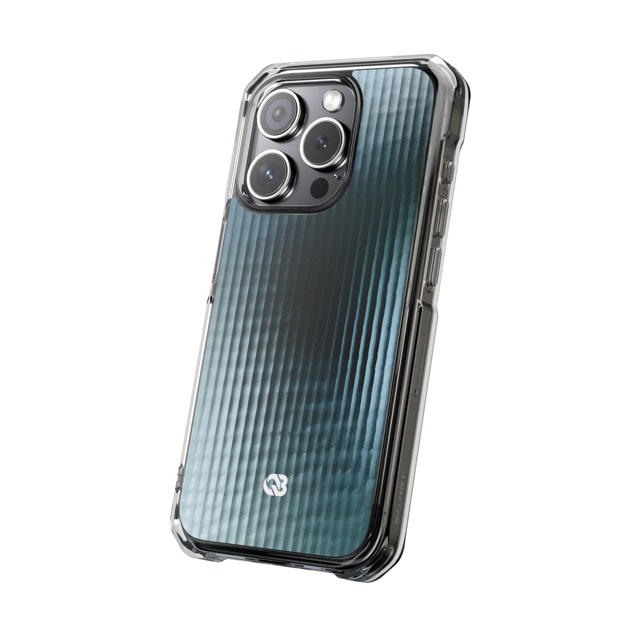 Blue Impact MagSafe Phone Case for iPhone - Glacial Reeded Glass