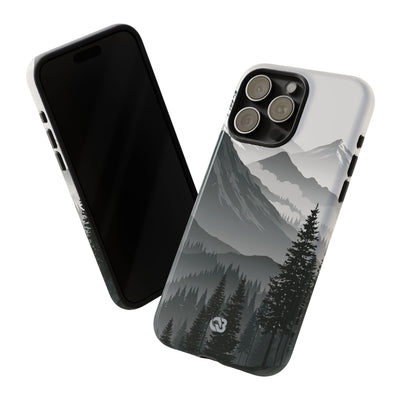 Grey Tough Phone Case for iPhone - Granite Ridge Mist
