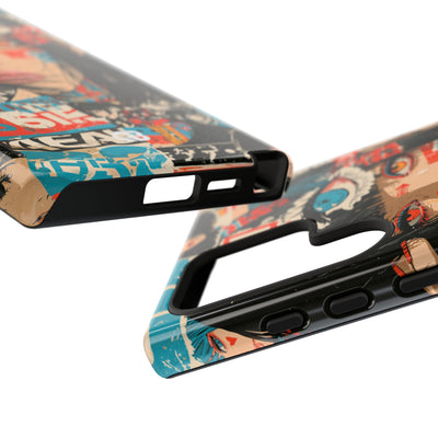 Shibuya Street Collage · Tough Phone Case for Samsung · Red
