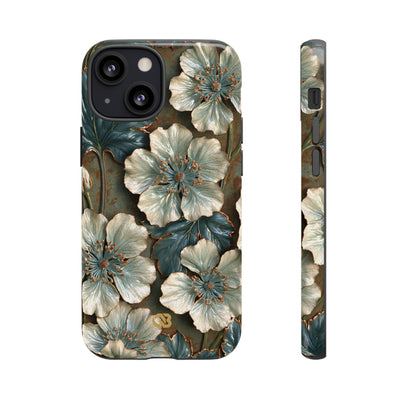 Gilded Blossom Reverie · Tough Phone Case for iPhone · Teal