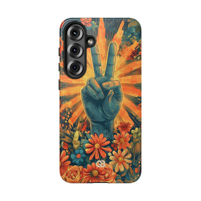 Fleur de paix radieuse · Coque de téléphone Tough pour Samsung