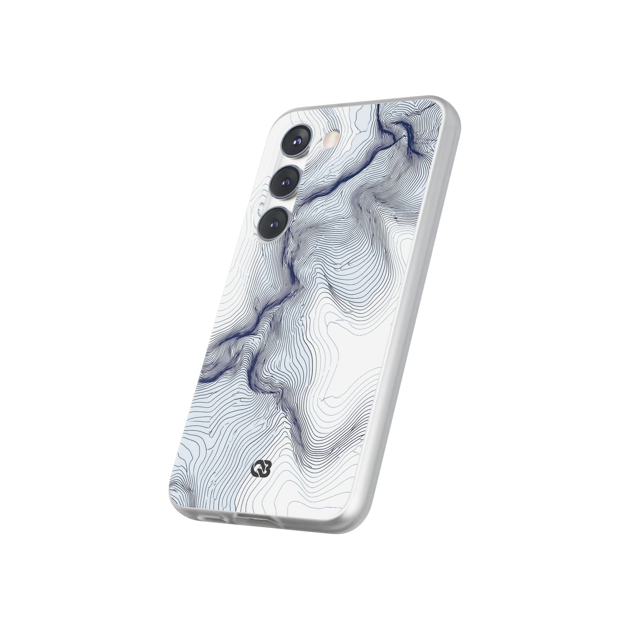 White Lite Phone Case for Samsung - Nordic Ridge Topo