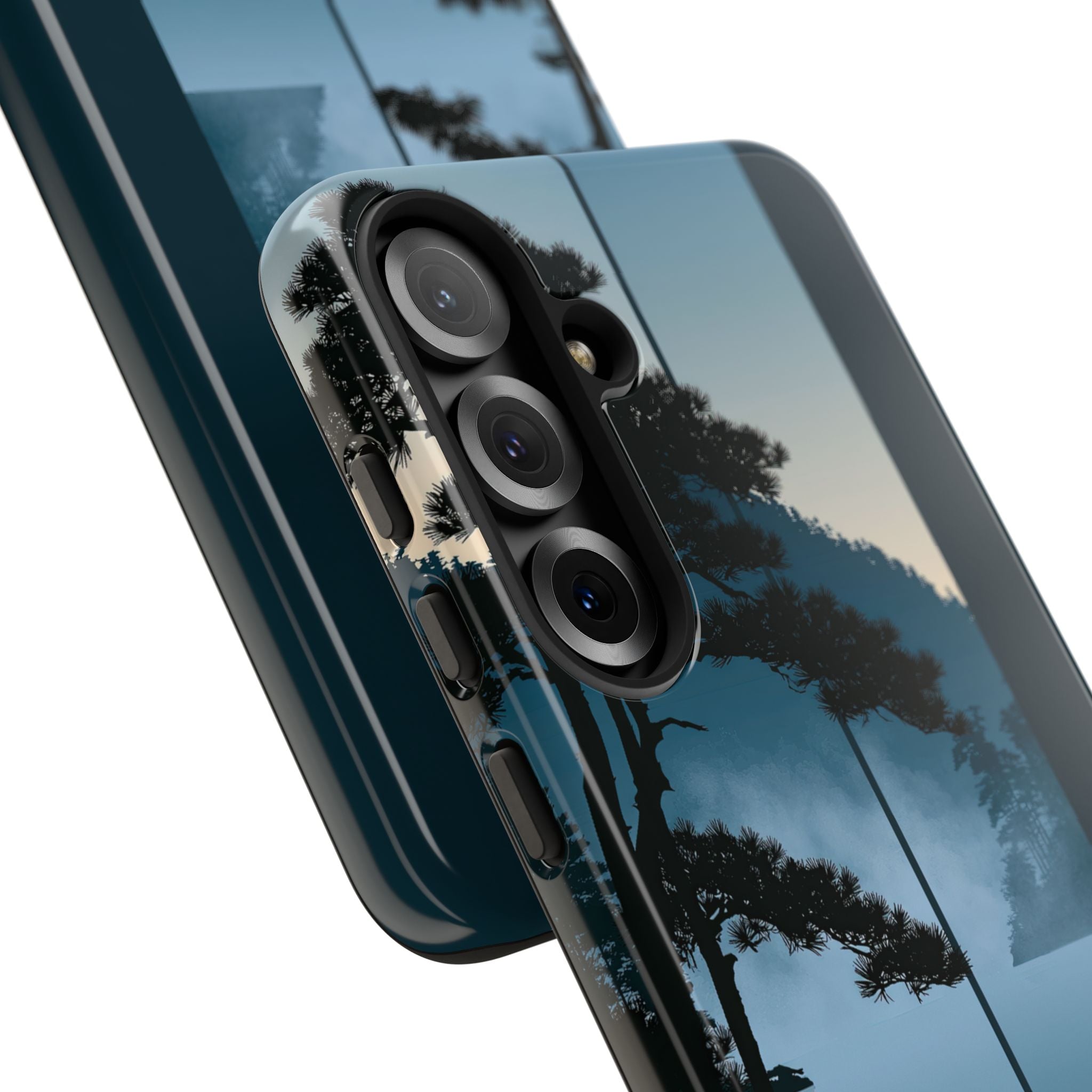 Blue Tough Phone Case for Samsung - Kyoto Mist Pine
