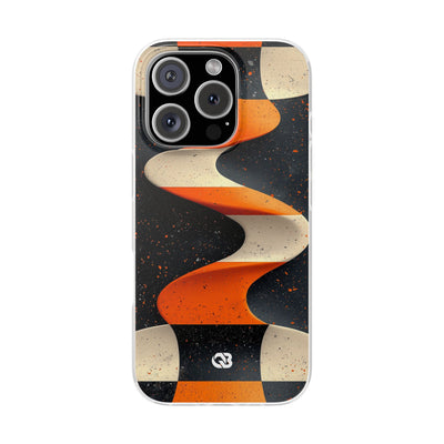 Orange Grit Twist · Coque de téléphone Soft pour iPhone