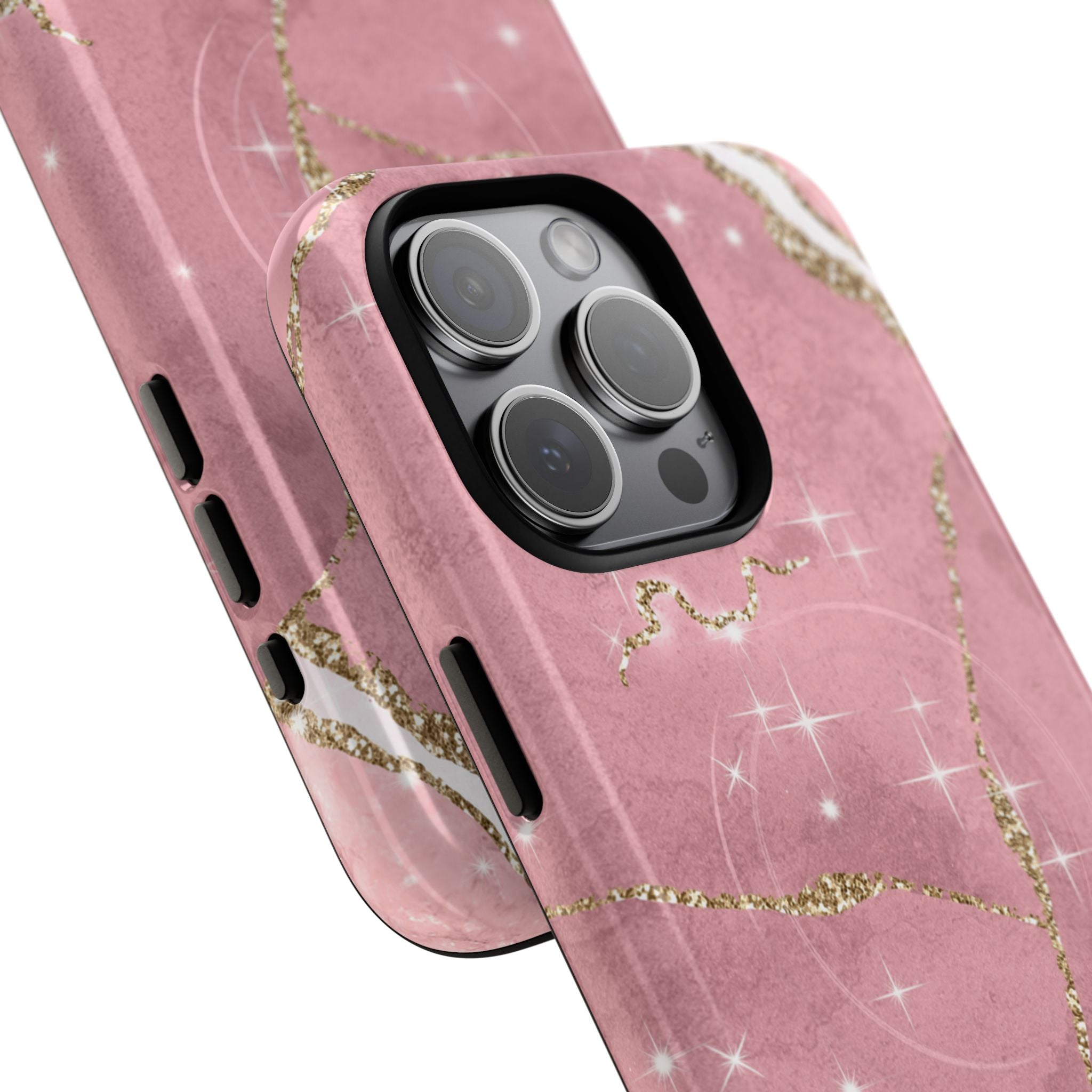 Rose Sparkle Marble · Tough+ Coque de téléphone pour iPhone · Magsafe