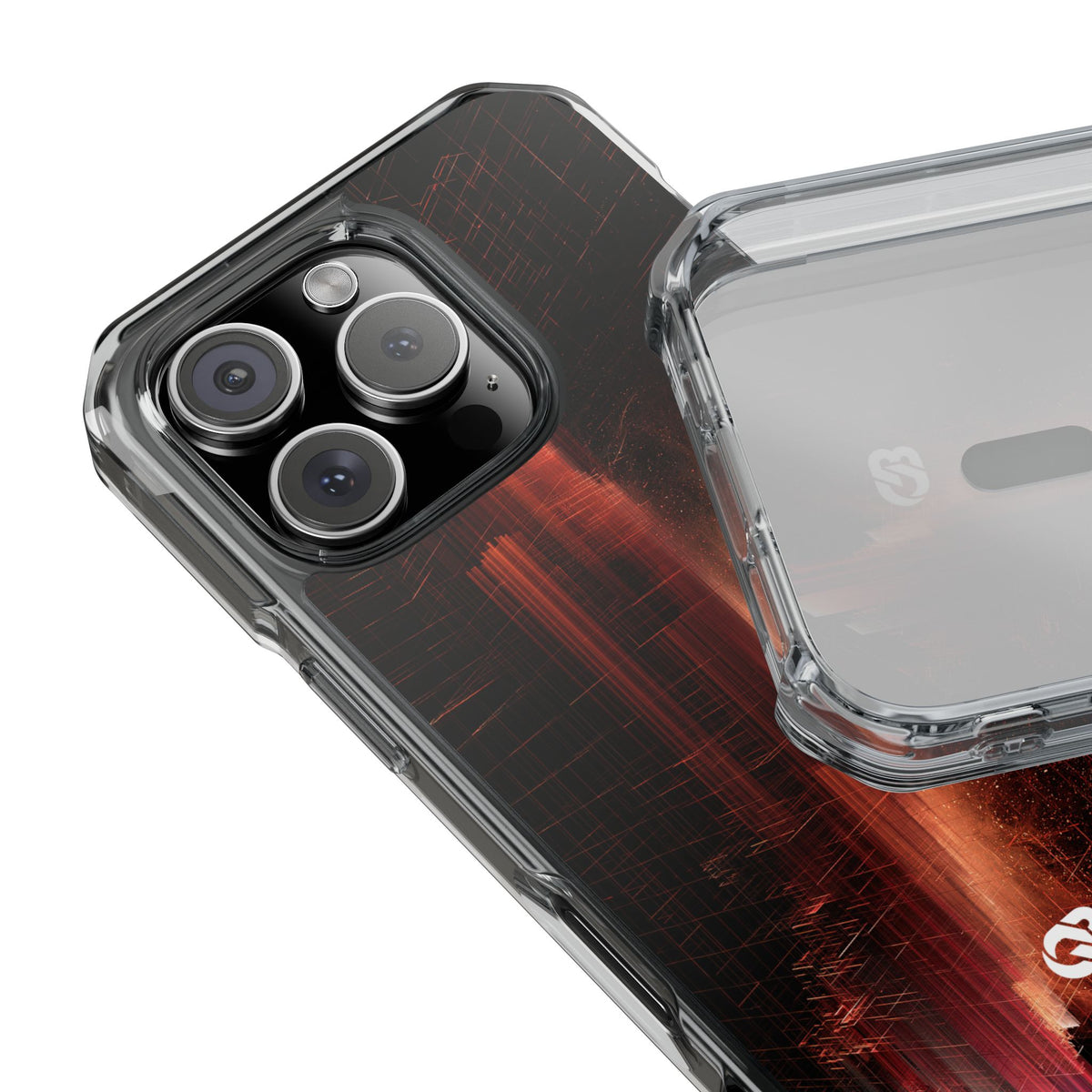 Luminous Monolith · Clear Impact Magnetic Phone Case for iPhone · Black