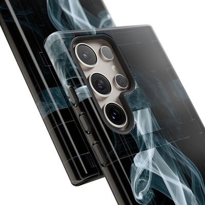 Black Tough Phone Case for Samsung - Arctic Vapor Grid