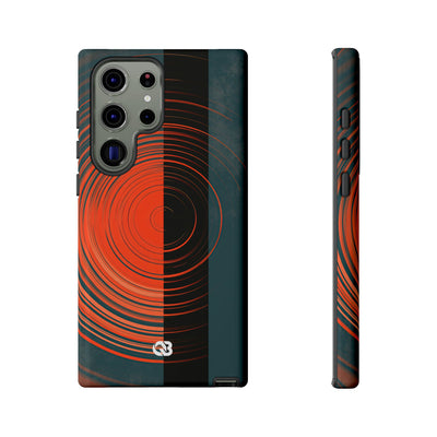 Teal Tough Phone Case for Samsung - Burnt Slate Radial