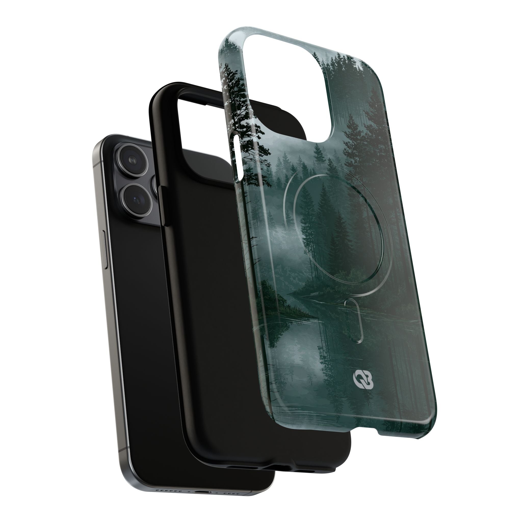 Green Tough 2.0 Magsafe Phone Case for iPhone - Misty Evergreen Mirror