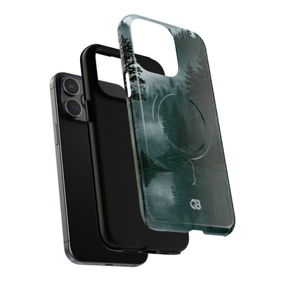Green Tough 2.0 Magsafe Phone Case for iPhone - Misty Evergreen Mirror