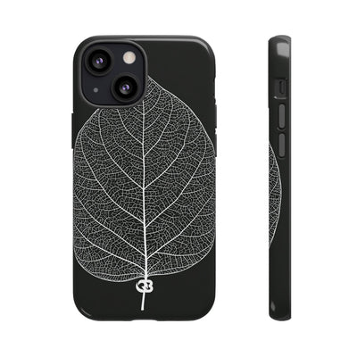 Monochrome Leaf Skeleton · Tough Phone Case for iPhone · Black
