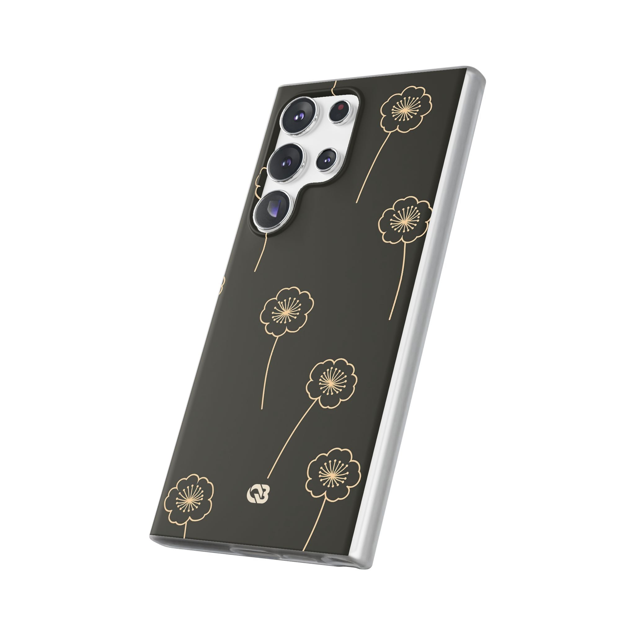 Black Lite Phone Case for Samsung - Obsidian Sand Petals