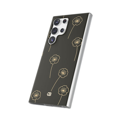 Black Lite Phone Case for Samsung - Obsidian Sand Petals
