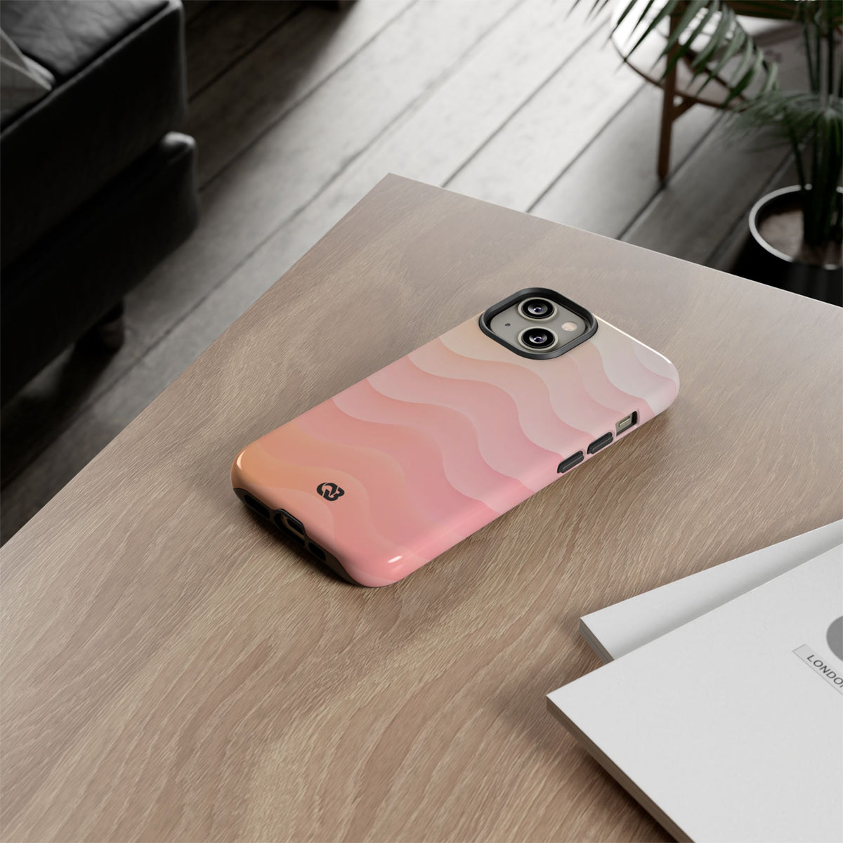 Blush Horizon Waves · Tough Phone Case for iPhone · Pink
