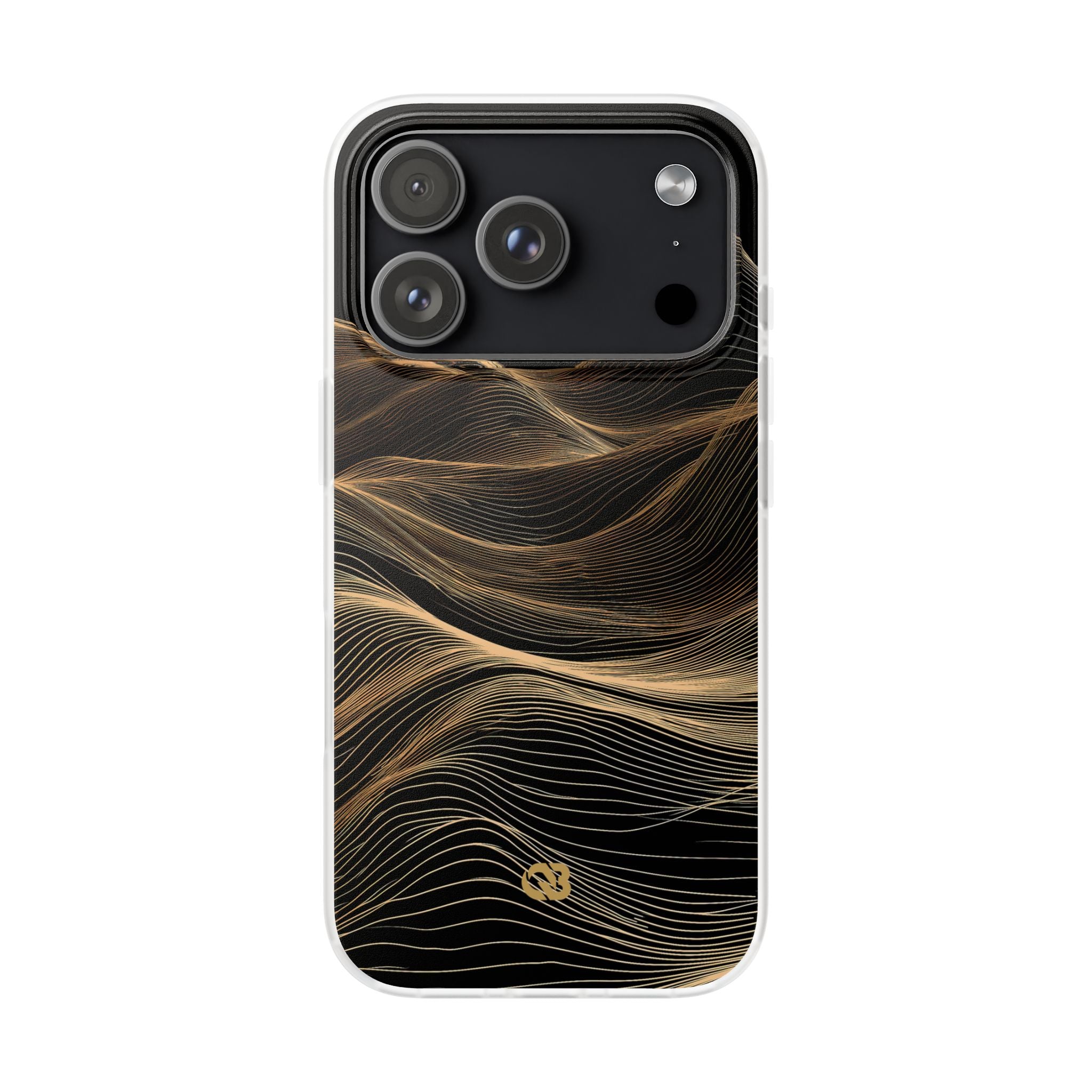 Black Lite Phone Case for iPhone - Copper Topo Ridge