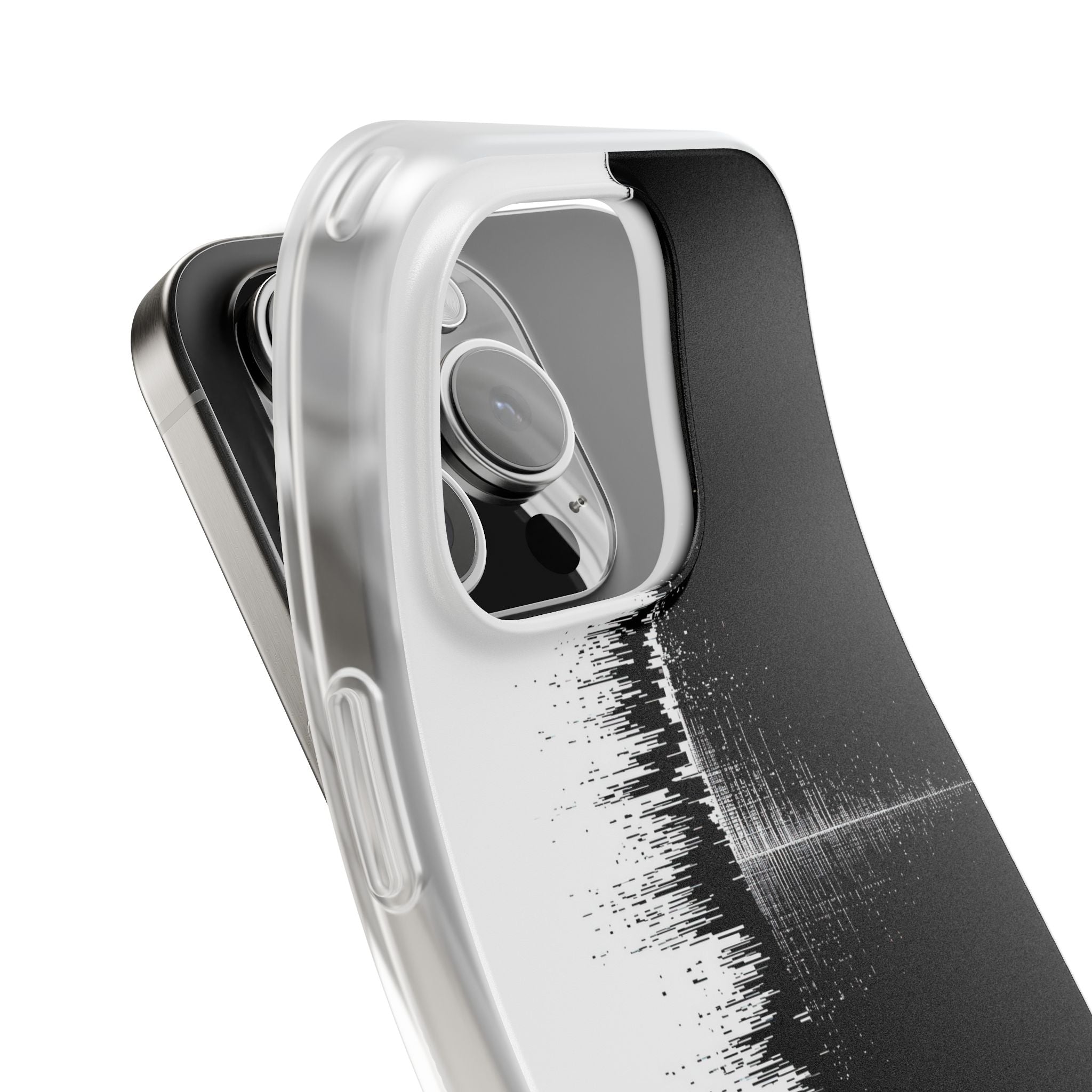 Black Lite Phone Case for iPhone - Static Signal Split