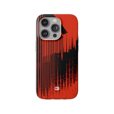 Red Lite Phone Case for iPhone - Crimson Brutalist Distortion