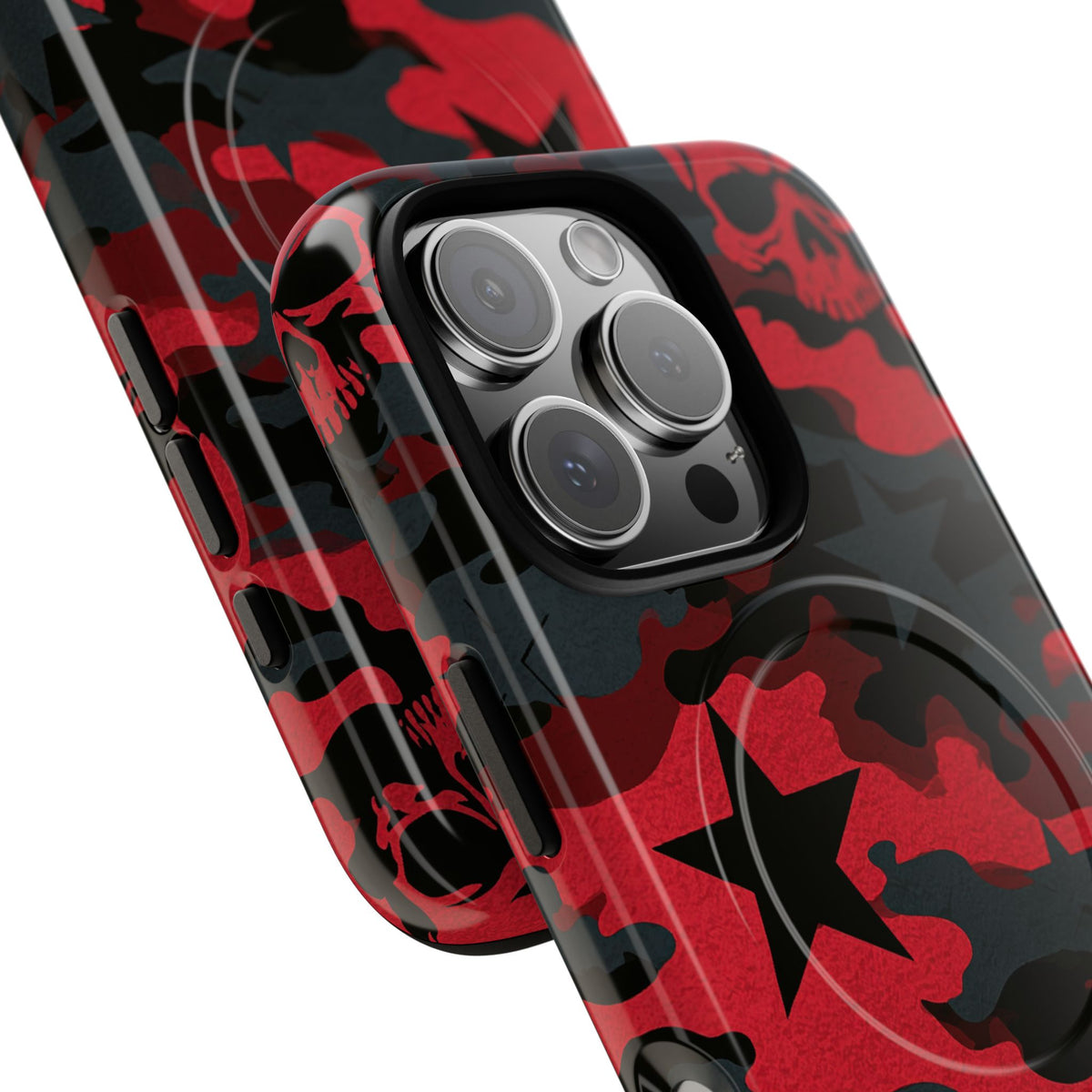 Crimson Skull Camo · Tough 2.0 Magnetic Phone Case for iPhone · Red