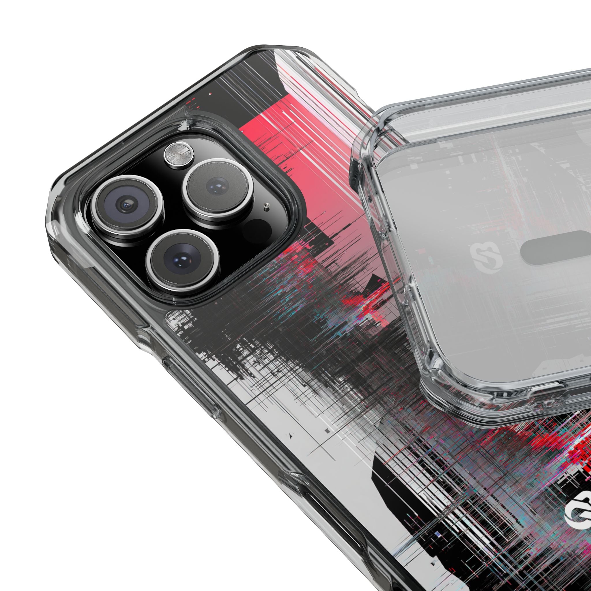 Black Impact MagSafe Phone Case for iPhone - Crimson Data Leak