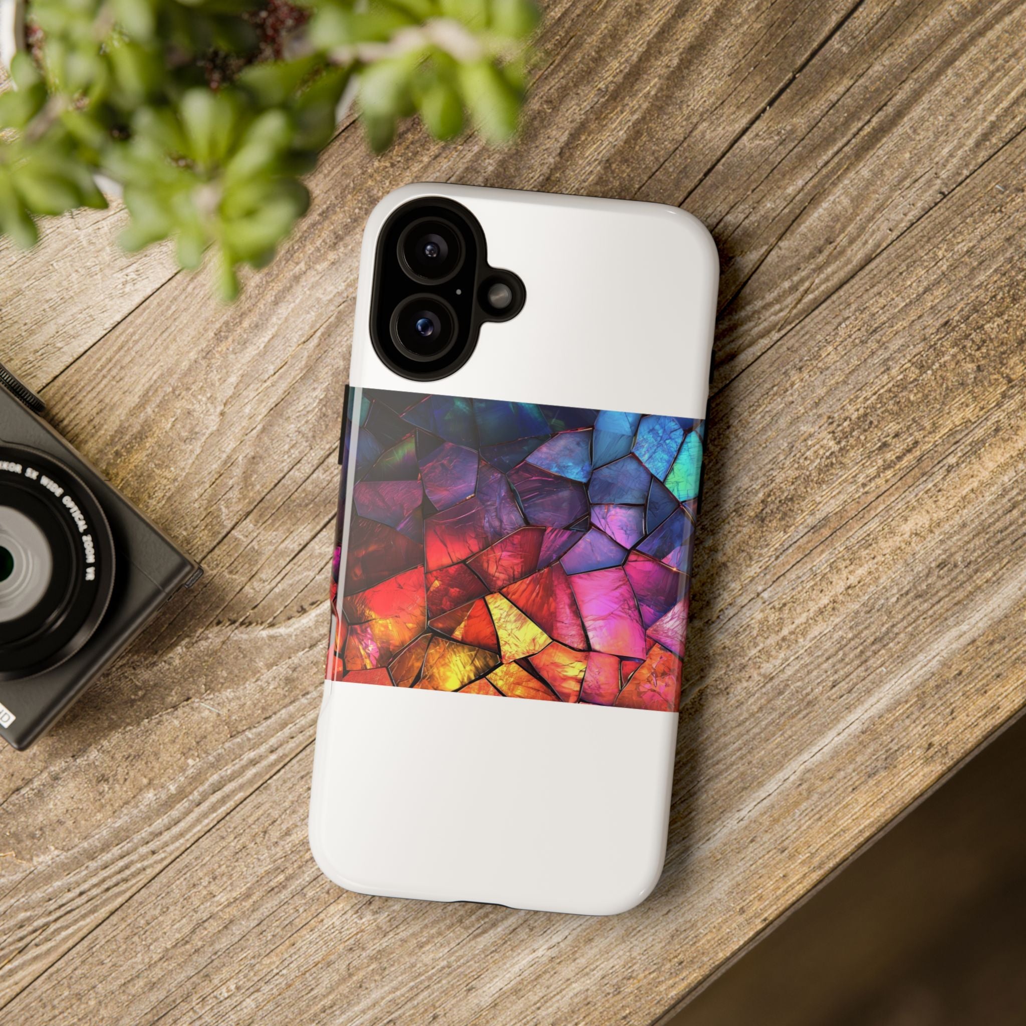 Crimson Shards iPhone 16 Plus Case - Tough