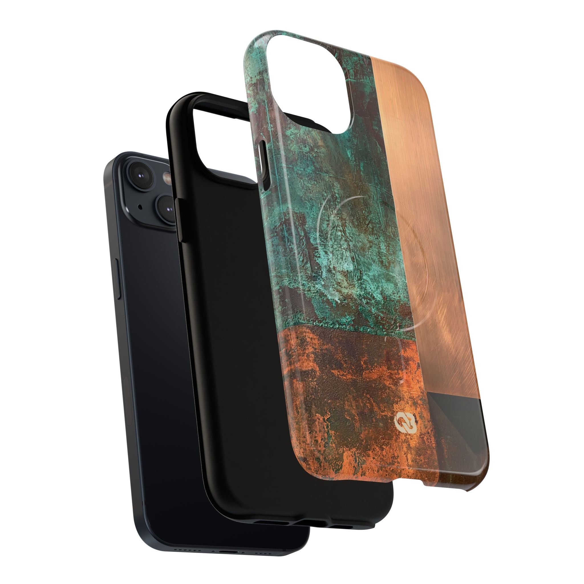 Teal Tough 2.0 Magsafe Phone Case for iPhone - Verdigris Copper Slab
