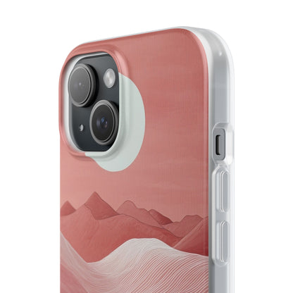 White Orb Dunes iPhone 15 Skal - Mjuk