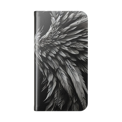 Crimson Silver Wings - iPhone 16 Plus Case - Wallet