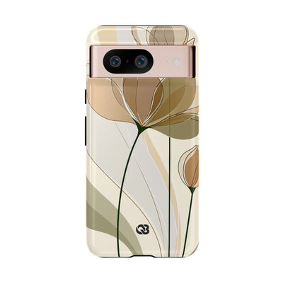 Translucent Petal Contour · Tough Phone Case for Pixel ·  Beige