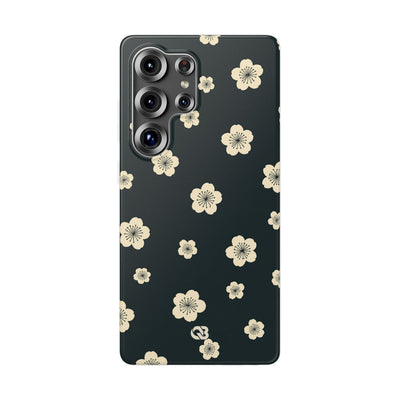 Teal Lite Phone Case for Samsung - Obsidian Cream Petals