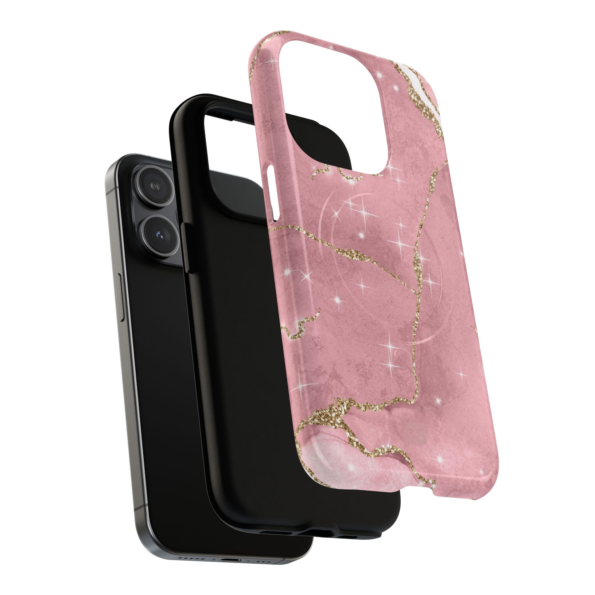 Rose Sparkle Marble · Tough+ Coque de téléphone pour iPhone · Magsafe