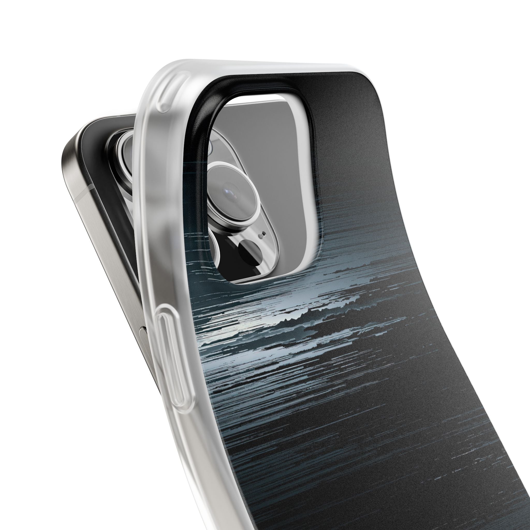 Black Lite Phone Case for iPhone - Frozen Signal Glitch
