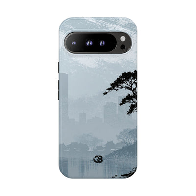 Grey Tough Phone Case for Google Pixel - Steel Slate Zen