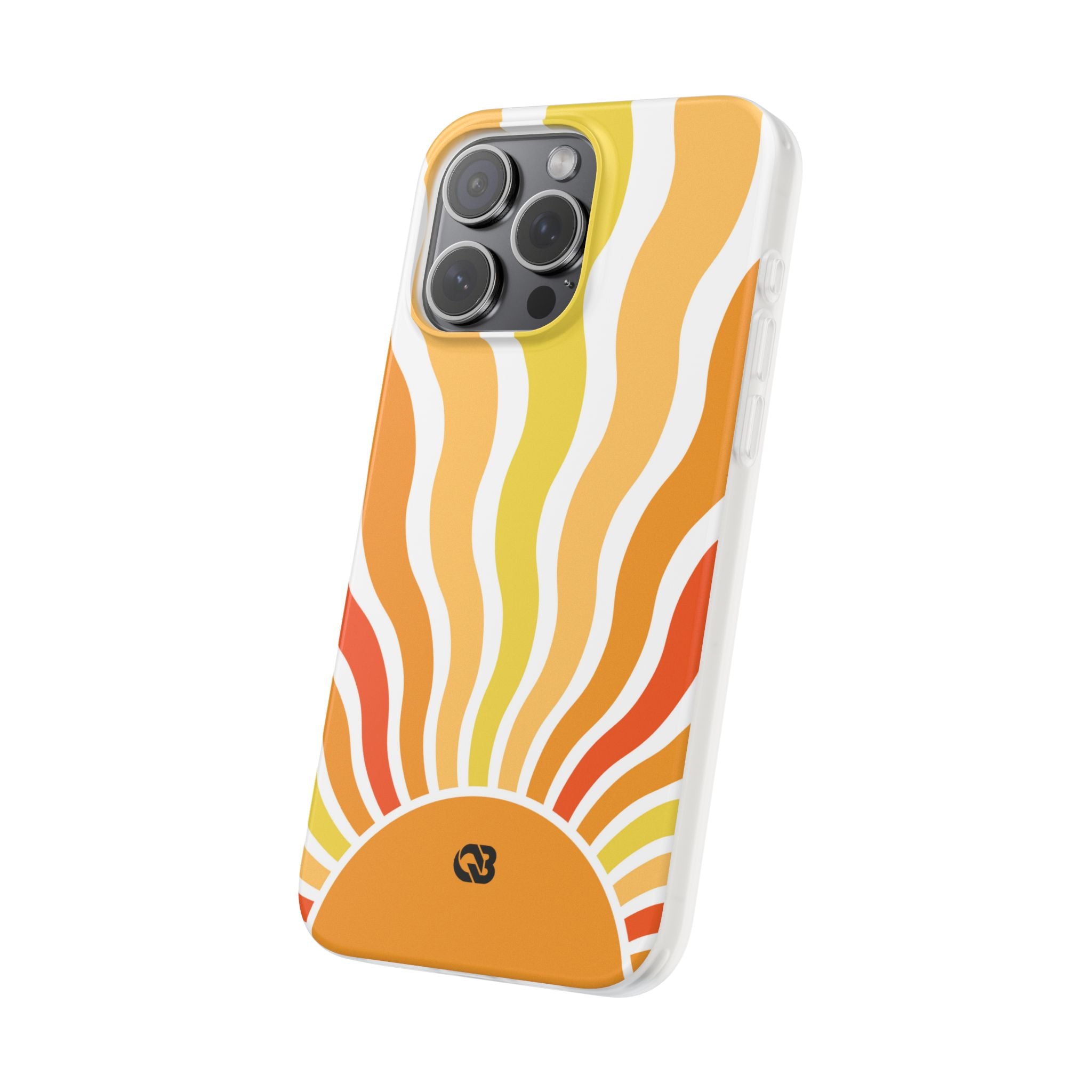 Amber Solar Waves · Soft Phone Case for iPhone