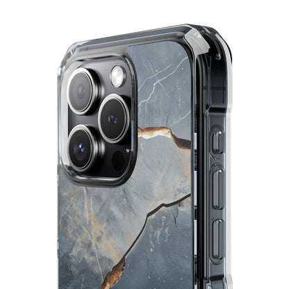 Jagged Vein Navy iPhone 15 Pro Case - Impact