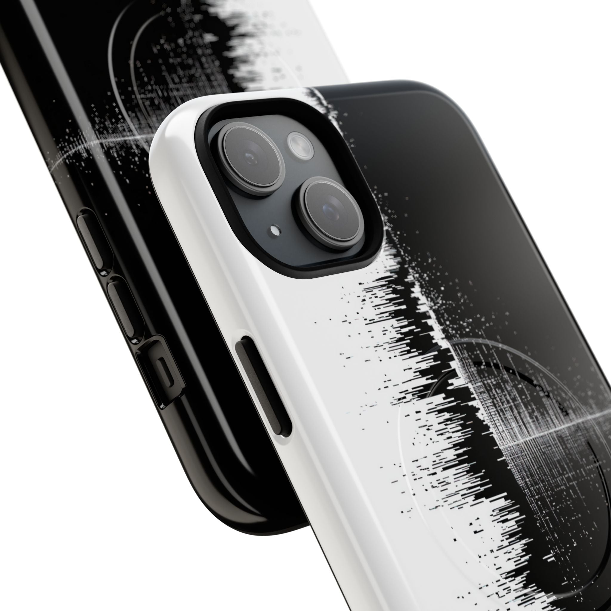 Black Tough 2.0 Magsafe Phone Case for iPhone - Static Signal Split