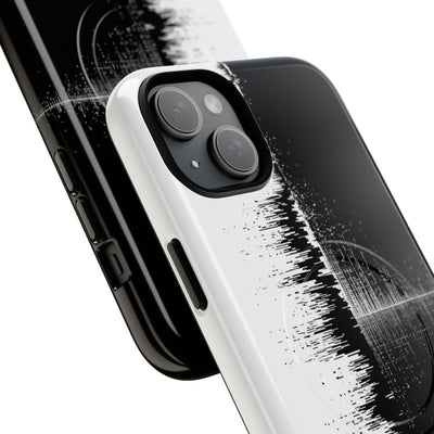 Black Tough 2.0 Magsafe Phone Case for iPhone - Static Signal Split