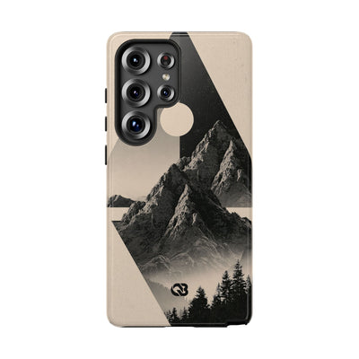 Beige Tough Phone Case for Samsung - Obsidian Summit Parchment