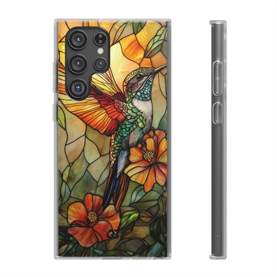 Amber Glass Hummingbird · Soft Custodia per Samsung