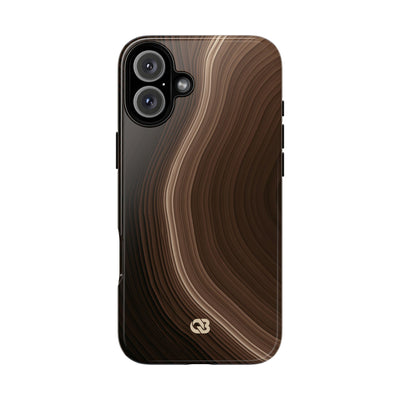 Brown Tough Phone Case for iPhone - Bronzed Canyon Relief