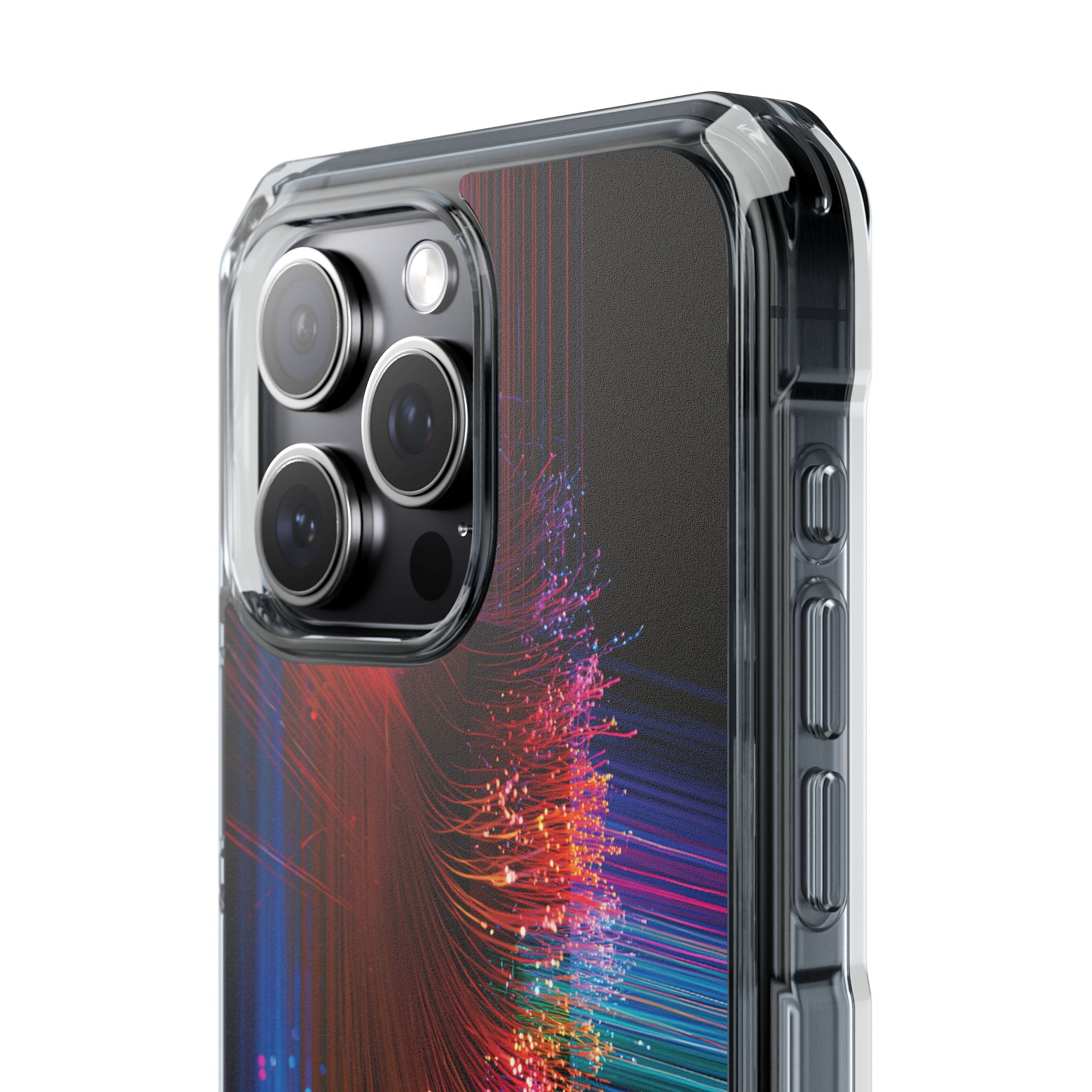 Black Impact MagSafe Phone Case for iPhone - Cyber Optic Streak