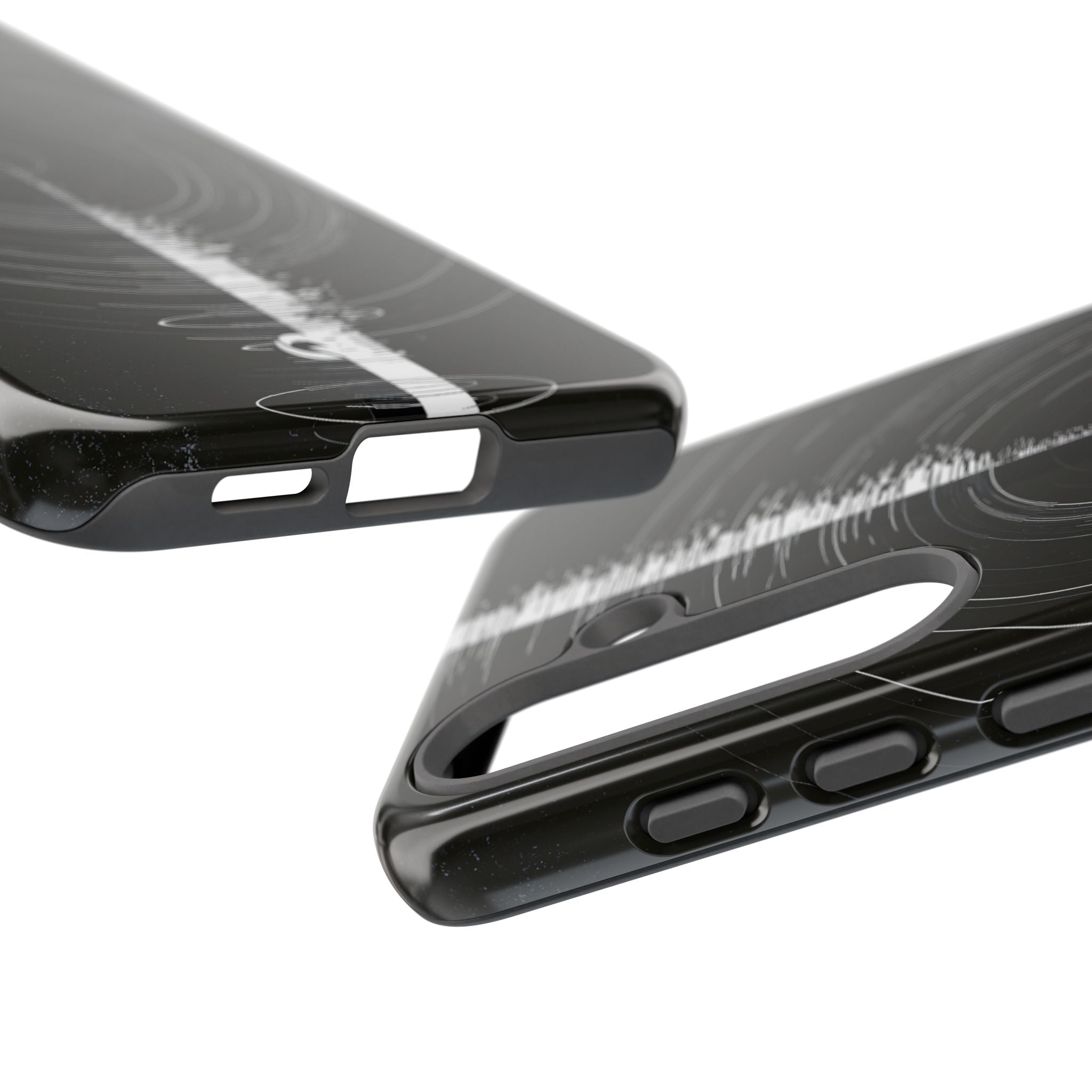 Black Tough Phone Case for Samsung - Obsidian Orbital Signal