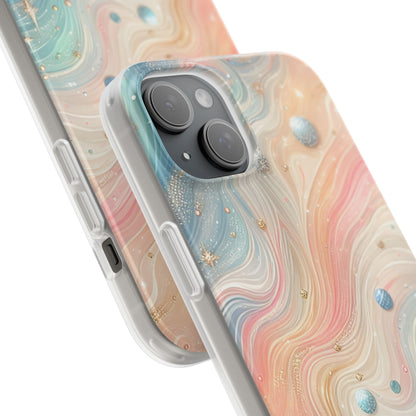 Iridescent Swirls iPhone 15 Plus Case - Soft