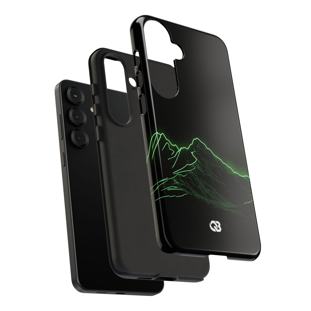 Nordic Mountain Contour · Tough Phone Case for Samsung · Black