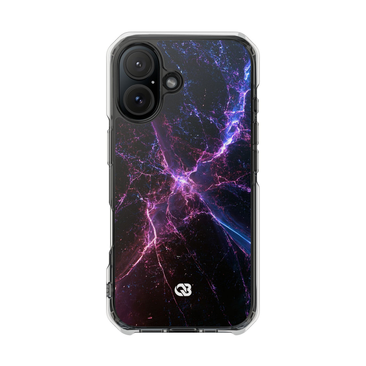Neural Singularity · Clear Impact Magnetic Phone Case for iPhone · Black