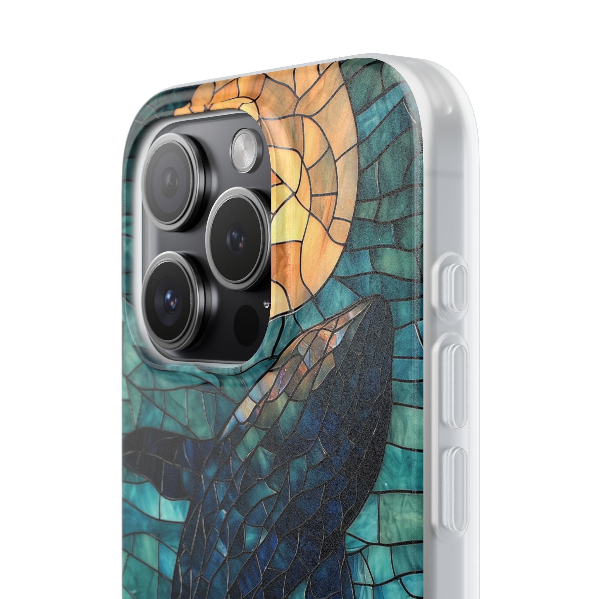 Stained Moon Whale · Soft Telefoncover for iPhone
