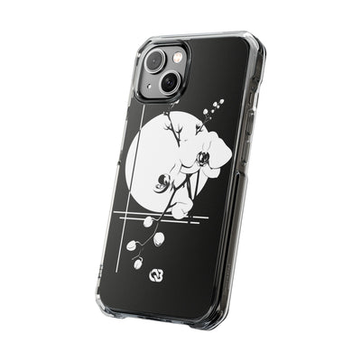 Nocturne Orchid Bloom · Clear Impact Magnetic Phone Case for iPhone ·  Black