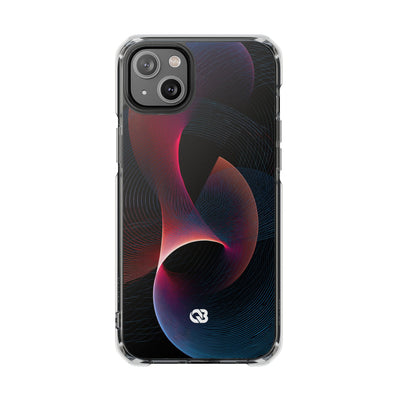 Black Impact MagSafe Phone Case for iPhone - Cobalt Crimson Flux