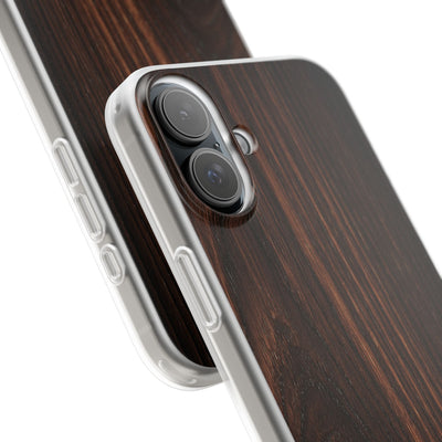 Brown Lite Phone Case for iPhone - Burnished Mahogany Grain