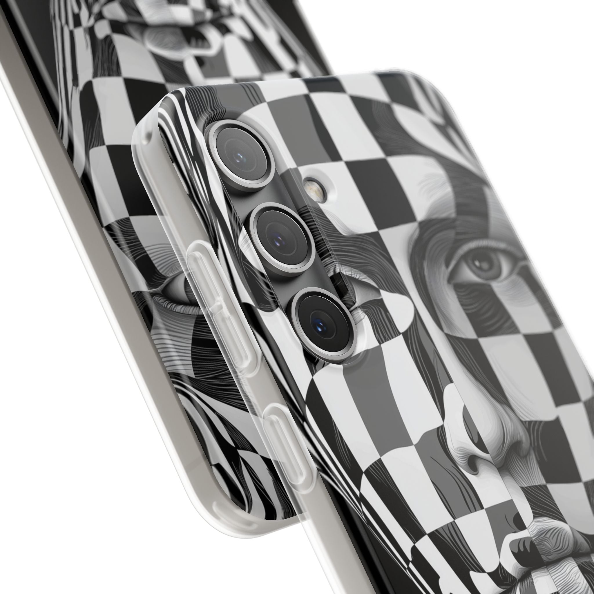 Checkered Face Samsung S24 Case - Soft