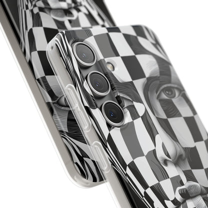 Checkered Face Samsung S24 Case - Soft